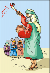 Moses sprinkling blood