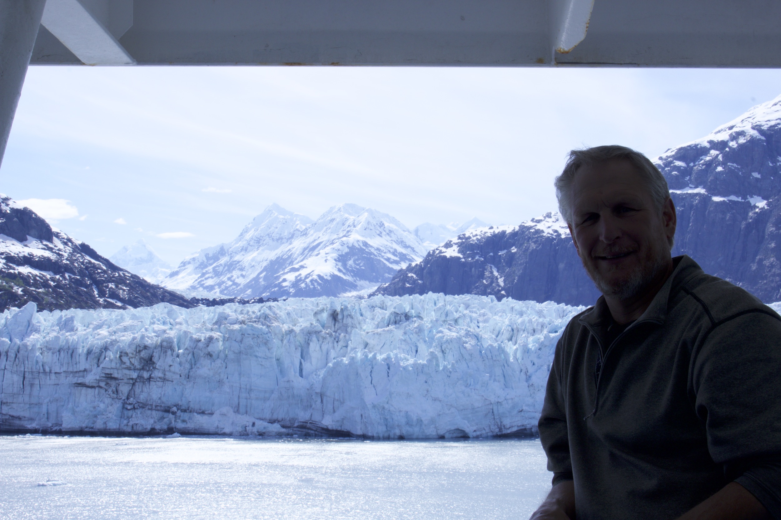 Natan at Glacier Bay, Alaska from the Crown Princess cruise ship