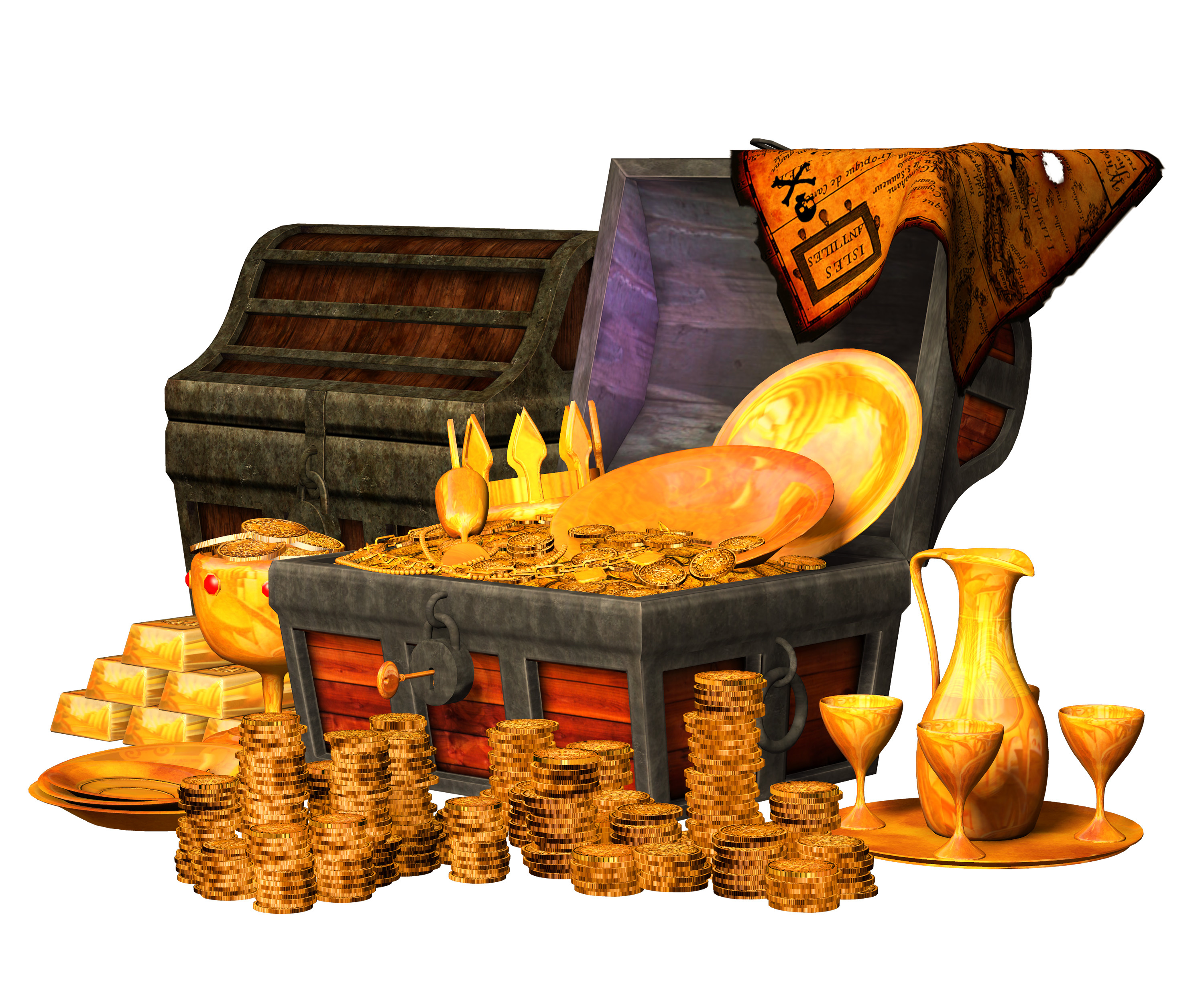 3d illustration of a Treasure Chest